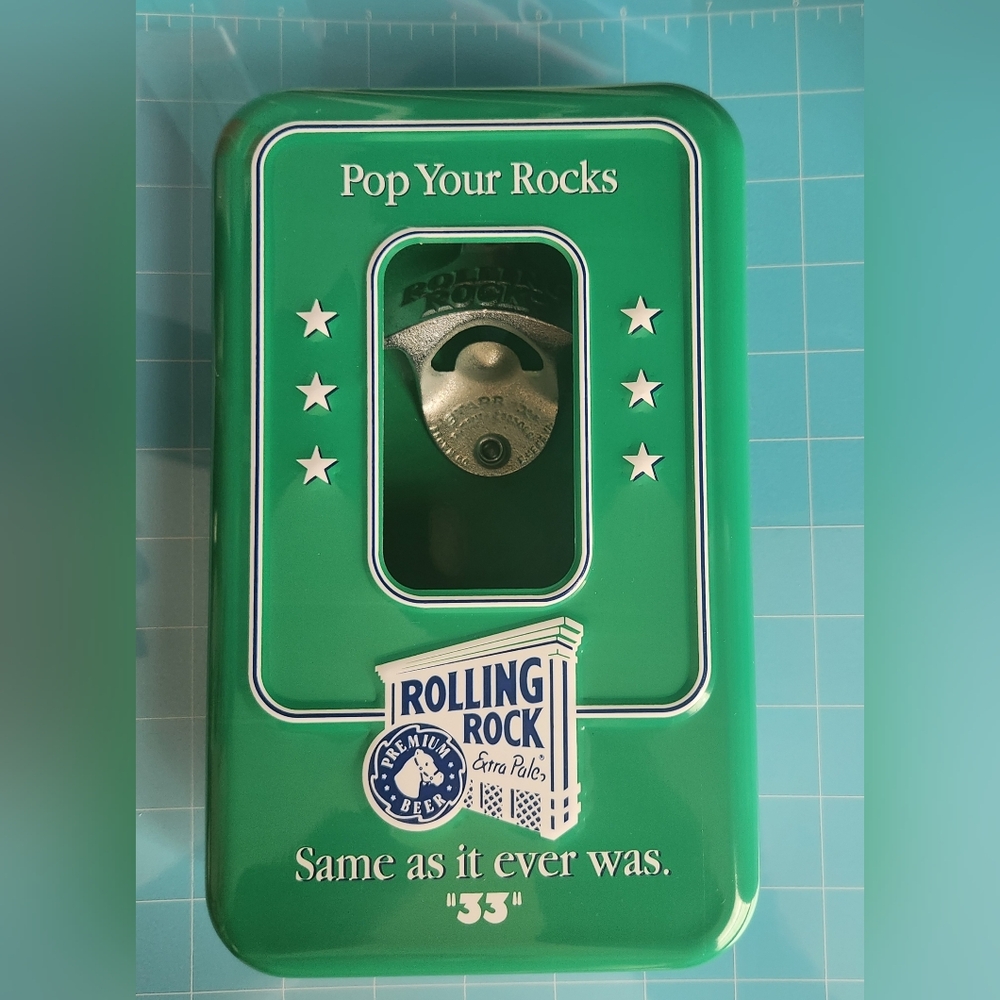 Rolling Rock Bottle Opener Tin